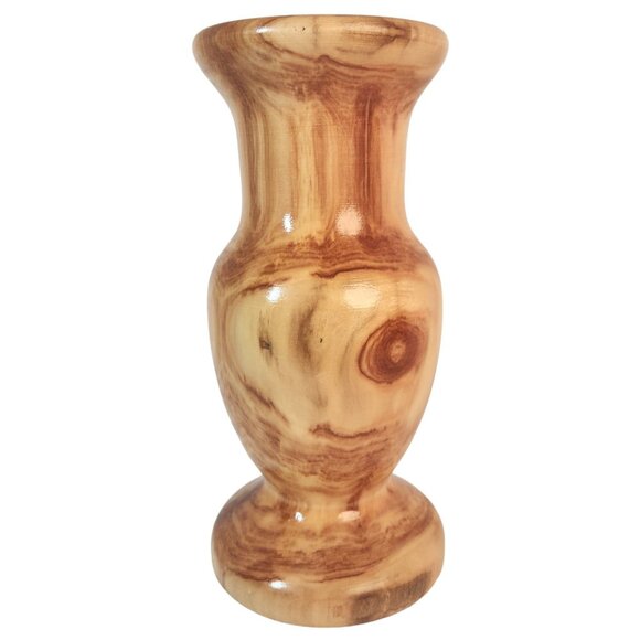R.D. Brady Signed Burled Wooden Vase 9-1/2" H x 4-1/2" W (at base) - Picture 2 of 8